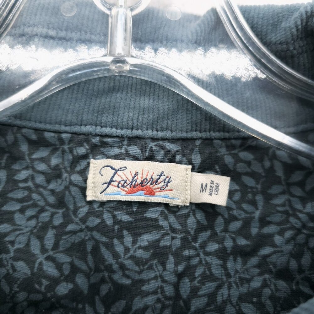 FAHERTY Michelle Dress Blue Corduroy Organic Cotton Lyocell Stretch EUC MEDIUM - Picture 6 of 9